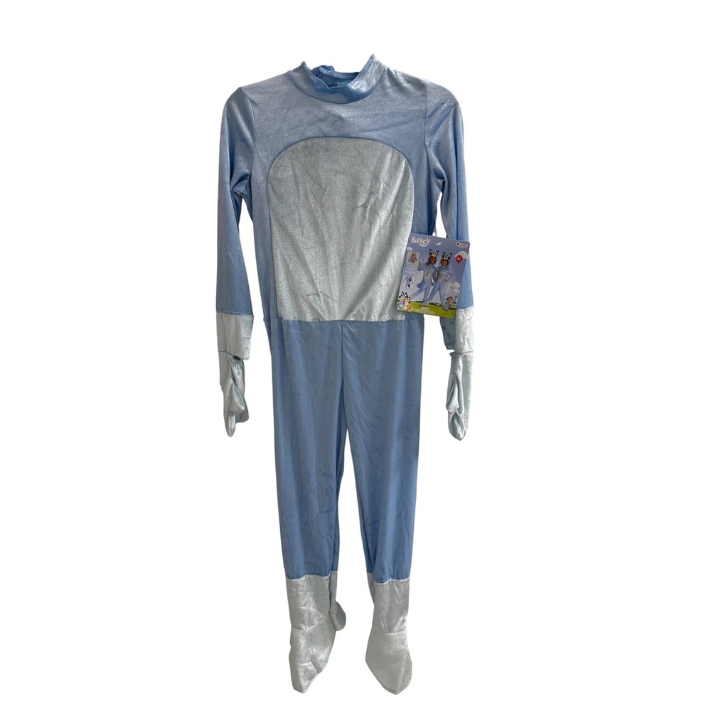 Bluey Toddler Deluxe Costume Jumpsuit with Headpiece Blue Size L 4-6X Disguise